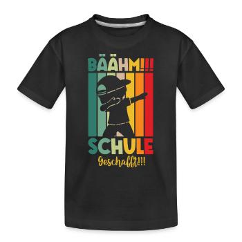 Schule Geschafft Schulabsolvent Schulabgänger 2024 - Kinder Premium Bio T-Shirt - Schwarz - Vorne