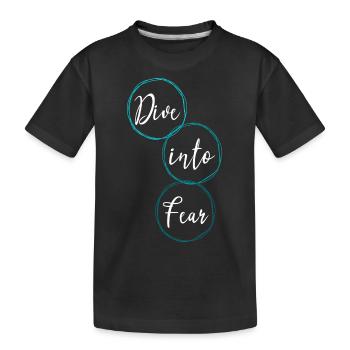bungee jumping experiences courage - Kinder Premium Bio T-Shirt - Schwarz - Vorne