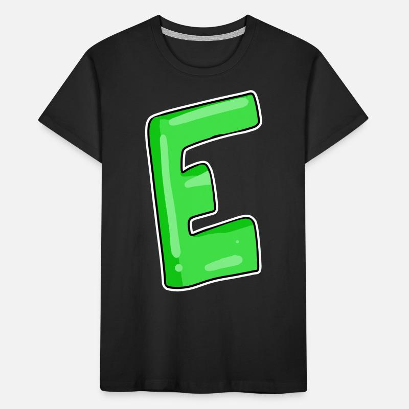 Letter E Initial point Kids' Premium Organic T-Shirt