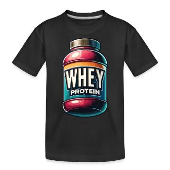 Molkenprotein-Muskel - Kinder Premium Bio T-Shirt - Schwarz - Vorne