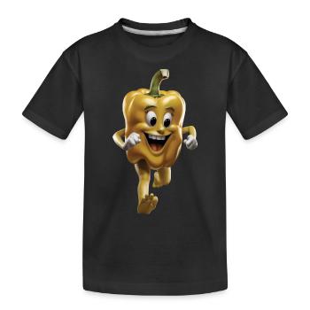 Paprika Geschenk - Kinder Premium Bio T-Shirt - Schwarz - Vorne