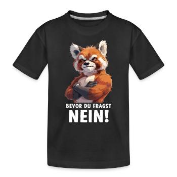 Red Panda Cat Bear Red Panda Before You Ask - Kids' Premium Organic T-Shirt - black - Front