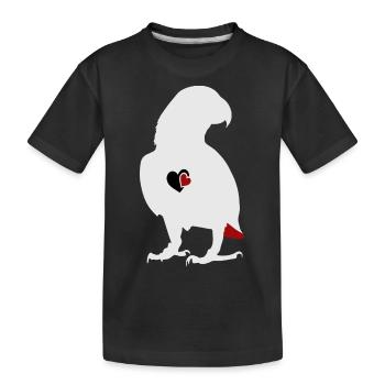 African grey parrot - Kids' Premium Organic T-Shirt - black - Front