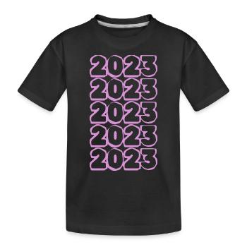 2023 - Kids' Premium Organic T-Shirt - black - Front
