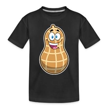 Nuss Faschingskostüm Kostüm Erdnüsse Erdnuss - Kinder Premium Bio T-Shirt - Schwarz - Vorne