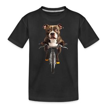 Staffordshire Bullterrier - Kinder Premium Bio T-Shirt - Schwarz - Vorne