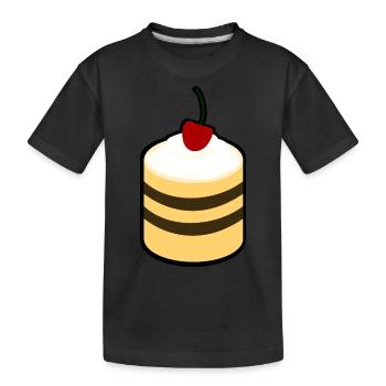 Gâteau aux cerises - T-shirt bio Premium Enfant - noir - Devant
