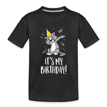 C'est mon anniversaire - Anniversaire et fête - T-shirt bio Premium Enfant - noir - Devant
