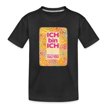 Regenbogen Spiralen Ich bin Ich - Sonja Ariel - Kinder Premium Bio T-Shirt - Schwarz - Vorne