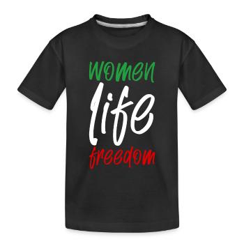 Liberté de vie des femmes - T-shirt bio Premium Enfant - noir - Devant