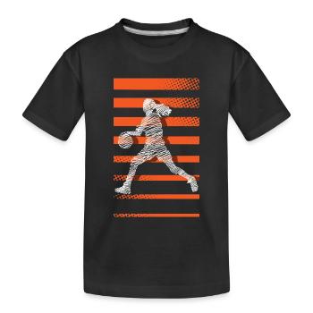 Basketball féminin Basketball féminin - T-shirt bio Premium Enfant - noir - Devant