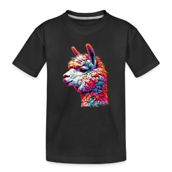 Alpaka - Kinder Premium Bio T-Shirt - Schwarz - Vorne
