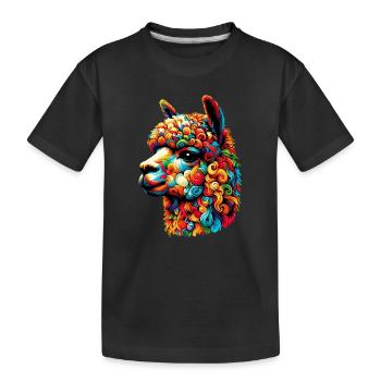 Alpaca - Kids' Premium Organic T-Shirt - black - Front
