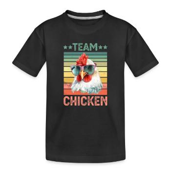 Chicken Chickens - Kids' Premium Organic T-Shirt - black - Front