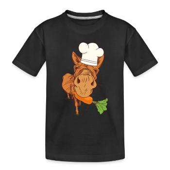 Cuisinier Cuisiniers Cuisinier Âne Cuisine Arts culinaires Hôte - T-shirt bio Premium Enfant - noir - Devant