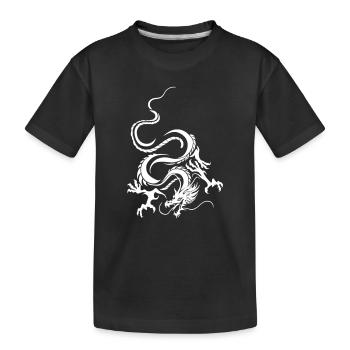 Dragon Blanc Art graphique complexe - T-shirt bio Premium Enfant - noir - Devant