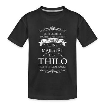 Sa Majesté Thilo entre dans la salle - T-shirt bio Premium Enfant - noir - Devant