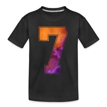 NR. 7 NUMMER 7 COLLEGE 7. GEBURTSTAG - Kinder Premium Bio T-Shirt - Schwarz - Vorne