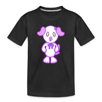 KawaiiDOGGOS - Imprimé floral - T-shirt bio Premium Enfant - noir - Devant