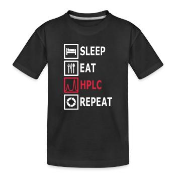Chromatographie HPLC Performance Manger Sommeil Répéter - T-shirt bio Premium Enfant - noir - Devant
