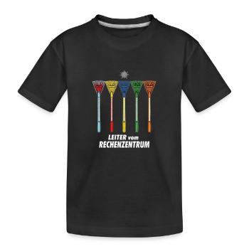 Leiter vom Rechenzentrum Gartenoutfit Gartenarbeit - Kinder Premium Bio T-Shirt - Schwarz - Vorne