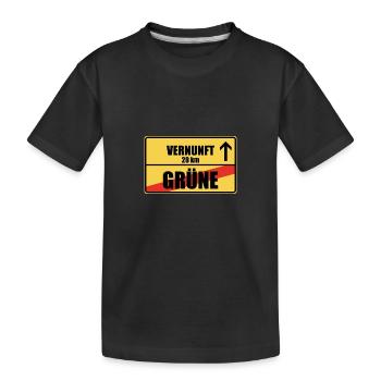 Vernunft in 20 km Ortschaft Grüne Lustiger Spruch - Kinder Premium Bio T-Shirt - Schwarz - Vorne