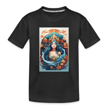 Amphitrite déesse de la mer - T-shirt bio Premium Enfant - noir - Devant