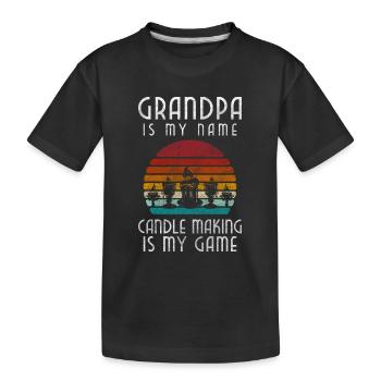 Kerzen Hobby Dekoration Wachs - Kinder Premium Bio T-Shirt - Schwarz - Vorne