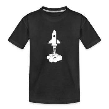 Rocket - Kids' Premium Organic T-Shirt - black - Front