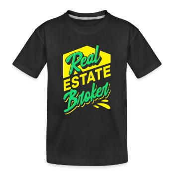 Agent immobilier Agent immobilier Courtier immobilier - T-shirt bio Premium Enfant - noir - Devant