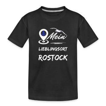 Rostock, mon endroit préféré-la ville hanséatique Rostock-Möwe - T-shirt bio Premium Enfant - noir - Devant