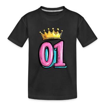 1 Couronne de chiffres - T-shirt bio Premium Enfant - noir - Devant