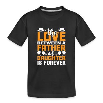 Vater und Tochter / Vater / Tochter / Schenkung - Kinder Premium Bio T-Shirt - Schwarz - Vorne