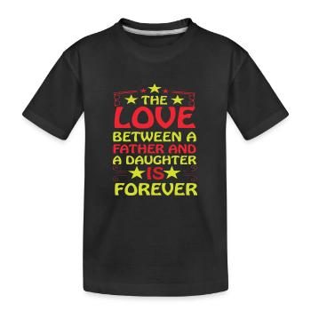 Vater und Tochter / Vater / Tochter / Schenkung - Kinder Premium Bio T-Shirt - Schwarz - Vorne