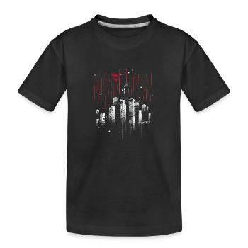 Métropole minimaliste sous la pluie - T-shirt bio Premium Enfant - noir - Devant