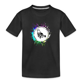 Icône de tondeuse à gazon - T-shirt bio Premium Enfant - noir - Devant