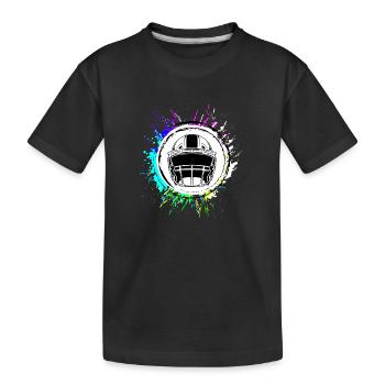 Casque de football - T-shirt bio Premium Enfant - noir - Devant