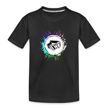Icône de lunettes de ski - T-shirt bio Premium Enfant - noir - Devant