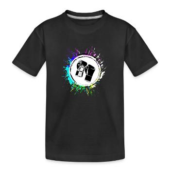 Boxing gloves symbol - Kids' Premium Organic T-Shirt - black - Front