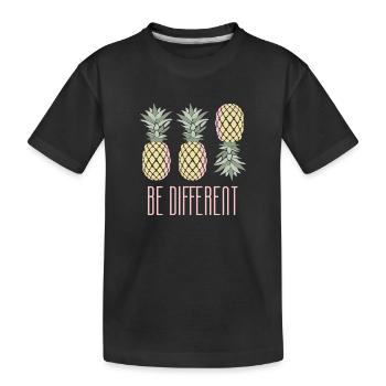 L'ananas soit différent - T-shirt bio Premium Enfant - noir - Devant