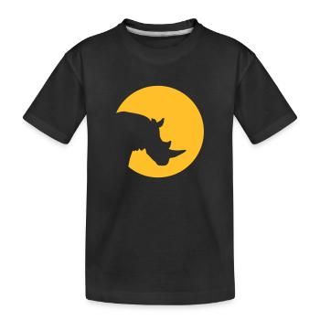 Nashorn - Kinder Premium Bio T-Shirt - Schwarz - Vorne