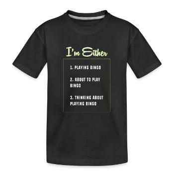 Bingo - Kinder Premium Bio T-Shirt - Schwarz - Vorne