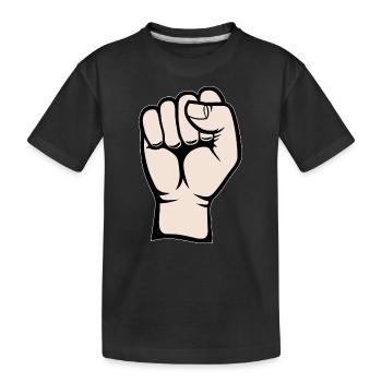 Symbole de la main du poing PNG - T-shirt bio Premium Enfant - noir - Devant