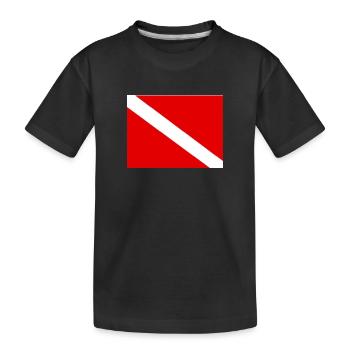 Diving flag - T-shirt bio Premium Enfant - noir - Devant