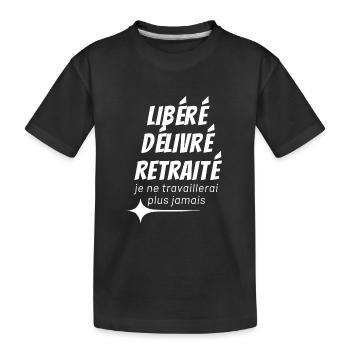RELEASED ISSUED RETIRED - Kids' Premium Organic T-Shirt - black - Front