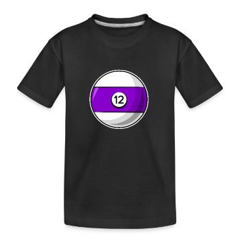 Billardkugel 12 violett Billard zwölf - Kinder Premium Bio T-Shirt - Schwarz - Vorne