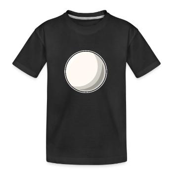 Billard weiße Billardkugel - Kinder Premium Bio T-Shirt - Schwarz - Vorne