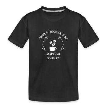 Café, expresso, café et chocolat - T-shirt bio Premium Enfant - noir - Devant