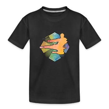 Karate - Kinder Premium Bio T-Shirt - Schwarz - Vorne
