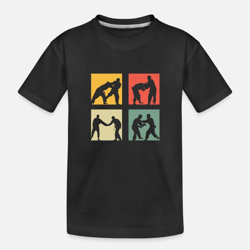 Judo - Kinder Premium Bio T-Shirt - Schwarz